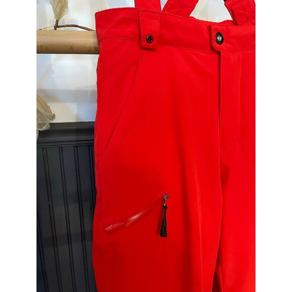 Spyder Kids 14 Red Thinsulate Ski Snow Pants w Suspenders Waterproof - Picture 4 of 10